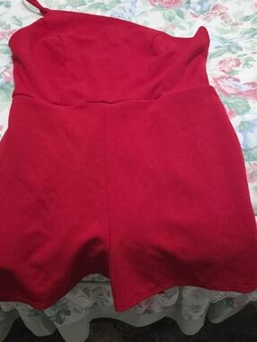 Red Strapless Mini Dress